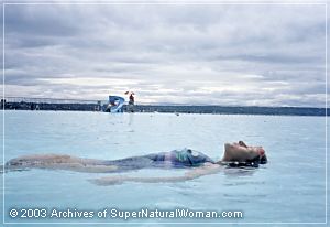 Katherine swimming at Second Beach Pool